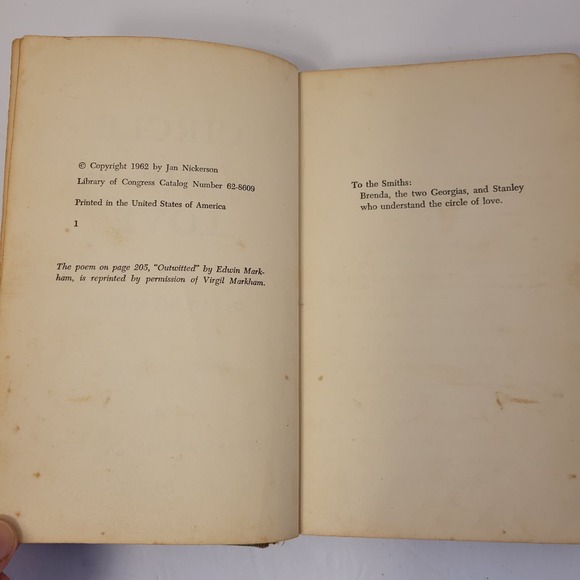 Circle Of Love By Jan Nickerson Hardback 1962 Acceptable Condition - Picture 6 of 13